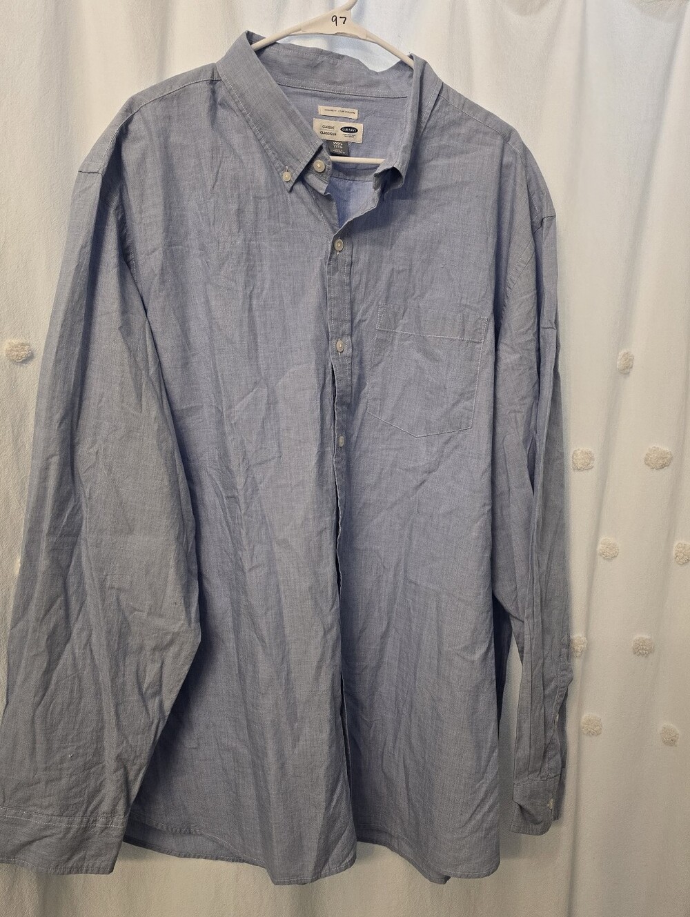 Old Navy Classic Light Blue Button-Down Men's Shirt Size Xxxl
